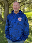 CamoHex Hooded Sweatshirt - Blue